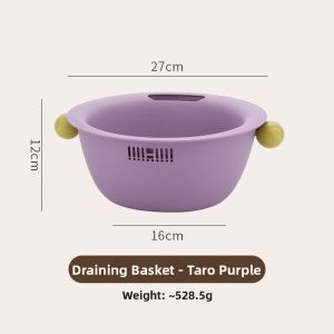 Double-layer Fruit and Vegetable Washing Drain Basket