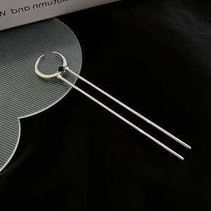 EELHOE | Vintage Trăng Lưỡi Liềm Tóc Gậy Nữ Đơn Giản Hình Chữ U Kẹp Tóc Hợp Kim Đĩa Tóc Phụ Kiện Tóc Thời Trang Cho Tất Cả Các Mùa