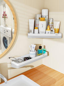 Bathroom Wall-Mounted Triangle Storage Rack No-Drilling Shower Toilet Washstand Organizer Corner Shelf Home Personal Cleaning Tools