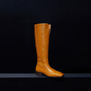 Snakeskin Leather High Over-Knee Boots for Women