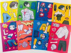 Set 8 sticker Kpop demon Hunter chibi