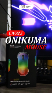 Onikuma CW925 Wired Gaming Mouse RGB Optical Mouse With Colorful Lighting Wired Game Mouse Adjustable 12800 DPI Mice Ergonomic Honeycomb Design Mouse Gaming for PC Laptop