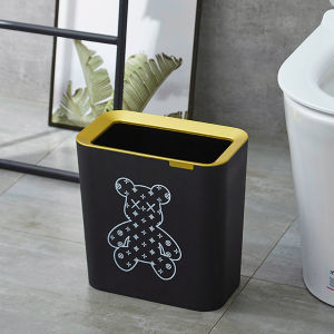 Thùng Rác Nhà Văn Phòng Sang Trọng Cỡ Lớn 12L Hình Vuông Bằng Nhựa Dùng Trong Gia Đình Có Thể Xoay Lại Để Mở