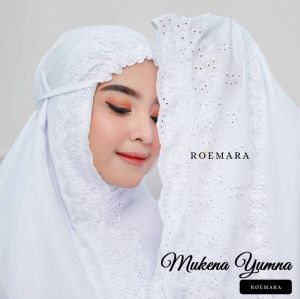 ROEMARA - Mukena Dewasa Putih Polos Renda Prada Motif Yumna