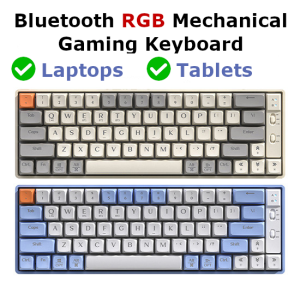 Bluetooth RGB Rechargeable Gaming Mechanical Keyboard (3 modes: BLUETOOTH / 2.4G / Wired)