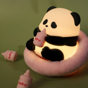 Panda-Shaped Aesthetic Bedroom Night Light Pat Pat Switch Sensing Eye-Protection