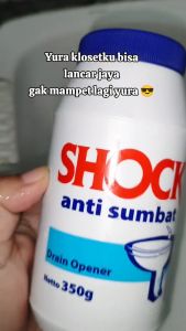 SHOCK Serbuk Anti Sumbat Botol 350g - Drain Opener Pembersih Saluran Pembuangan