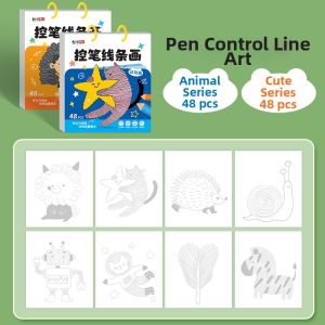 JUANJUANYUN | Control Drawing Practice Sketchbook Coloring Books For Children 3-6 Years