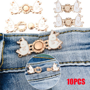 Hot！10/5/2pcs Detachable Tighten Waist Button Skirt Pants Jeans Adjustable Bunny Clip Metal Pins DIY Clothing Accessories