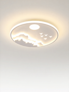 FANZHEN | Modern Minimalist White Mountain and Water Design Ceiling Light
