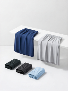 THREEGUN | Loose Large Size Ice Silk Boxer Shorts Sleepwear Breathable Home Short Pants For Men Comfortable Underwear Briefs Home Clothes