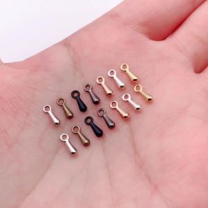 100 Chiếc Charm Hình Giọt Nước Bằng Kim Loại Hạt Nối Cuối Dây Phụ Kiện Nối Dài Dây Chuyền Mặt Dây Chuyền Vòng Tay Vòng Cổ Làm Đồ Trang Sức