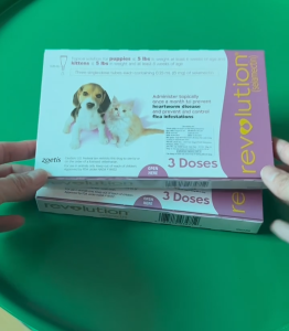 Nhỏ gáy Revolution 0.25ml phòng trị nội ngoại ký sinh trùng trên chó và mèo dưới 2.5kg