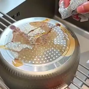 Kain Lap Kawat Pembersih kerak noda panci multifungsi Anti Gores Kain Cuci Piring Kawat