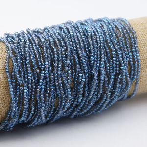 Light Blue Crystal Glass Flat Round Faceted Spacer Loose Beads 150/300/600pcs 2.5mm For Jewelry Making Bracelets DIY Accessories
