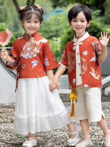 ชุดการแสดงสำหรับเด็กสไตล์โบราณ Hanfu ชุดการแสดง Mid-Autumn ชุดร้องเพลงร่วมกัน ชุดโรงเรียนอนุบาล ชุดการแสดงชาติ