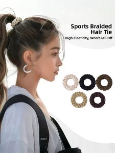 Lnieer | Sporty New Premium No Snag Traceless High Elastic Durable Ponytail Hair Ties