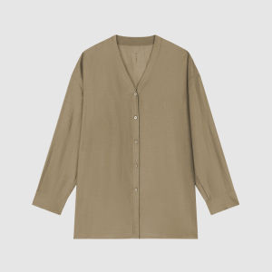 ICICLE | Museum Collaboration Summer New Cotton Silk Long Sleeve Shirt