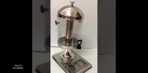 8L Stainless Steel Juice Dispenser with Stand Single Juice Dispenser with Ice Chamber Juice bucket