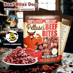 Beef Bites Dog 500g Pet Treats Protein supplement Replenishes energy Beef Cubes for Pet Training 狗零食