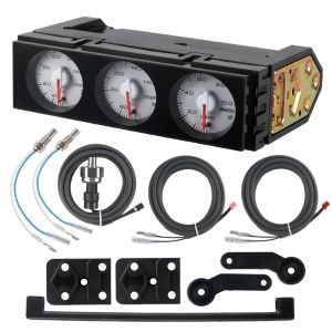 Auto Gauge Water Temperature Oil Temperature Oil Pressure Triple Continuous Meter 10 Background Light Colors Available