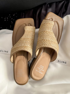 Miss DDLL Comfortable Summer ~ Bohemia Holiday Slippers Retro Straw Woven Soft Bottom Flip-Flops Outwear Women