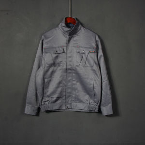 Export Men Short Spring and Autumn Stand Collar Workwear Jacket Multi-Pocket Abrasion Resistant Outwear Japanese-Style Retro Loose Work Clothes