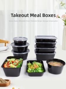 LABAHUA | Plastic Square & Round Soup Bowl Disposable Meal Box with Lid