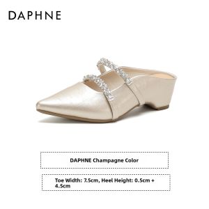 Daphne | Buckled Toe Pointed Heel Slip-on Loafers