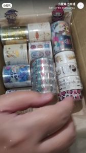 [1 BOX 10PCS] Energetic Girl Creative Washi Tape – Flower Language & Inspiration Fragment Series PET Tape Fantasy Tales Rose Gold Romantic Dialogue Vintage INS DIY Planner & Scrapbook Stickers