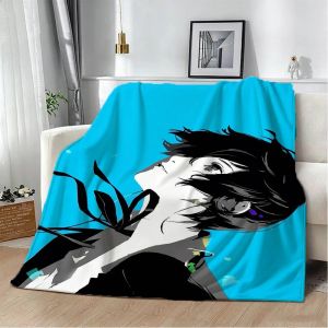 Bandai | 3D Chăn Flannel Game P-Persona-a 3 4 5 Royal Anima Mềm Ném Cho Trang Trí Nhà Phòng Ngủ Giường Sofa Dã Ngoại Hoạt Hình Polyester