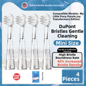 Transformers Style Small Horse Princess Purple Joy Electric Toothbrush Head Replacement for Children Deep Cleaning Hardness for Adults