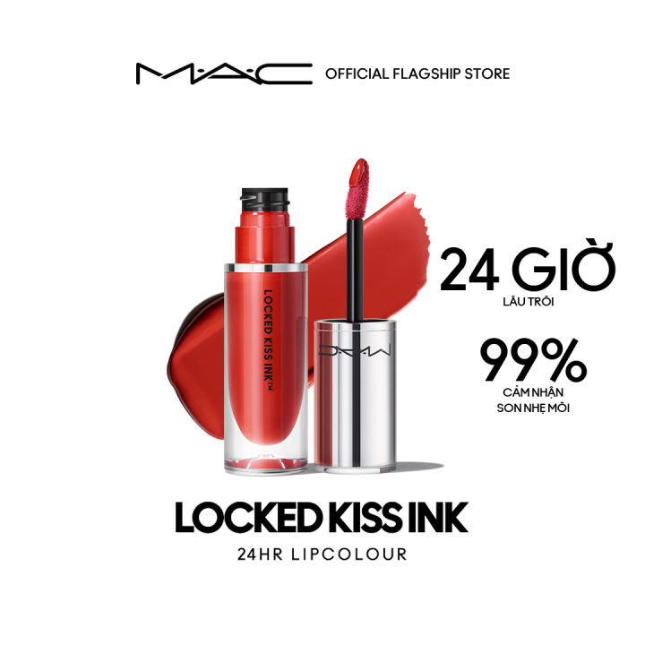 Son kem siêu lì Locked Kiss Ink 24H Lipcolour lên màu chuẩn sắc nhẹ môi ...