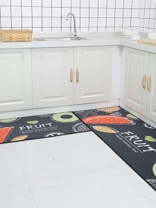 FILED GREEN 🌈พรมแต่งบ้าน พรมเช็ดเท้า พรมกันลื่น พรมปูพื้น ดูดซับน้ำได้ดี พรมห้องน้ำ พรมห้องครัวดูดซับลื่น ขนาด:40*60cm+40*120cm