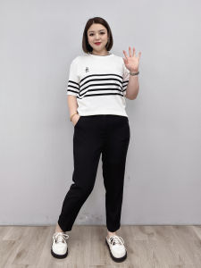 Spring Summer High Waist Slim Fit Casual Nine-Piece Suit Pants Womens plus Size Korean Style Commute Fashion Trousers