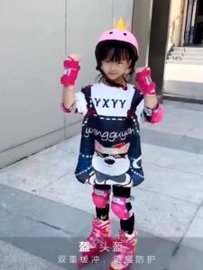 เด็ก ชู้หมวกกันน็อค สนับเกี่ยวกับกีฬา 7 ชิ้น 14 อายุ มือ เข่า ข้อศอก จักรยาน โดดเด่น สาว เด็ก