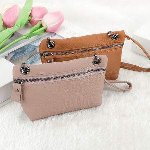 Hoàng Gia Bagger Ví cầm tay da thật Ví đựng xu cho nữ xách tay Mini Túi lưu trữ thời trang dây kéo ví tiền lẻ 2483