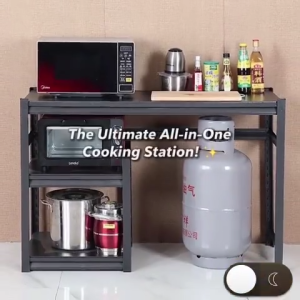 BMZAR Heavy Duty All Metal Gas Tank Holder Gas Stove Stand Rack Kitchen Rack Microwave Oven Rack Kitchen Workbench Gas Rack