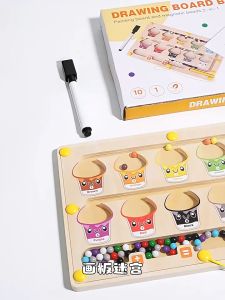 Magnetic Matching Color Number Sorting Maze Game Preschool Learning Counting Magnetic Toys Wooden Montessori Toys