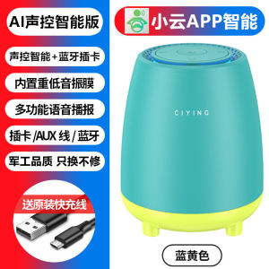 Smart AI Wireless Bluetooth Speaker Mini Portable Card Insertion Large Volume Karaoke Small Bass Cannon High Quality Sound