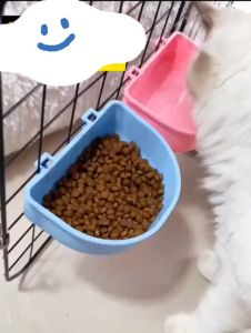 Pet Cage Hanging Food Bowl Detachable Hanging Bowl Food Box Dog Cage Small Hanging Bowl Dog Food Bowl Cat Tableware Dog Cat Food Water Bowl Is Not Afraid Of Falling