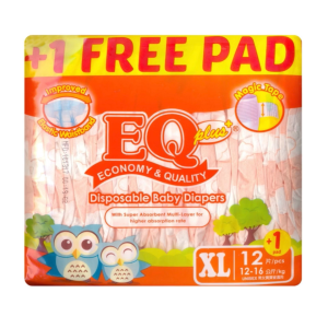 EQ Plus Budget Pack XL 12 - Tape Baby Diapers