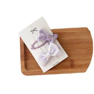 Dreamy Purple Sweet Bow Hair Clip: A Versatile Youth Bangs Edge Clip