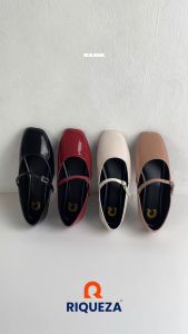 Riqueza CASIA Sepatu Flat Shoes Mary Jane Wanita