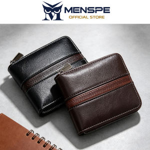 MENSPE Mens Wallet Simple Short Soft PU Business Wallet Multi-Card Position Holder Mini Travel Purses Coin Pouch ID Credit Cards Holders