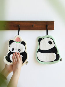 Adorable Panda Home Kitchen Hand Towel Small Flower Absorbent Cloth Cute Hand Washing Towel Household Personal Cleaning Tool