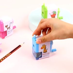 Estation - [Ready] Rautan Serutan Pensil Putar Gaya Kartun Sharpener Rautan Meja 3 Warna