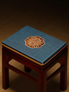 Redwood Rectangular Chair Pad Chinese Style Tea Table Chair Pad Solid Wood Bench Cushion Home Decorative Fabric Chair Mat