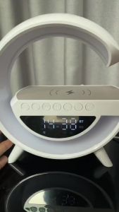 โคมไฟลำโพงบลูทูธ 4 in1 รุ่น BT-3401 โคมไฟอัจริยะตกแต่งห้องนอน แท่นชาร์จไร้สายในตัว มีนาฬิกา Bluetooth speaker Led Lamp Wireless Charging clock