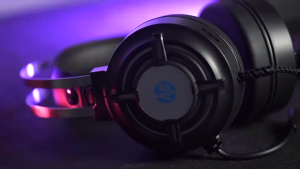 Suntex HP H120 Gaming Headset Heavy Bass Cool Lights PC Headphone with Omnidirectional Folding Noise Cancellation Microphone